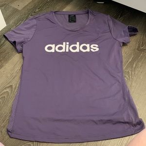 ADIDAS PURPLE MESH T SHIRT